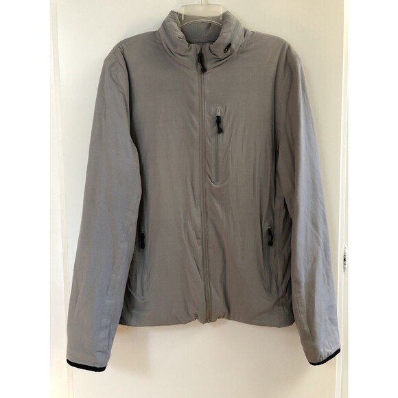 Ministry of Supply Aurora Insulated Full Zip Hood Jacket Green Gray Men Large - Picture 1 of 12